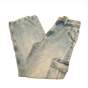 H&M Divided Utility Wide Cargo Denim Jeans Y2K 👖 Size 0
